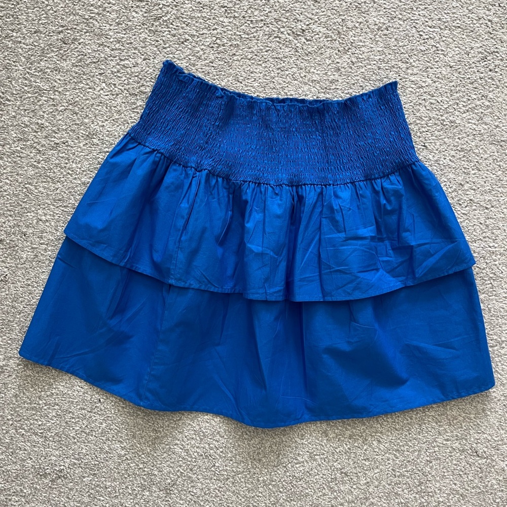 NWOT HT 360 Collection Layered Mini Skirt Size Medium in Blue